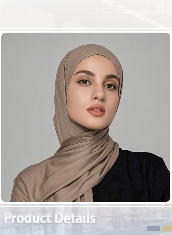 Maya Women's Chiffon Hijab – Coffee Brown – 175x70 cm – Lightweight, Non-Sheer & Easy to Style – Perfect with Abaya - Image 3